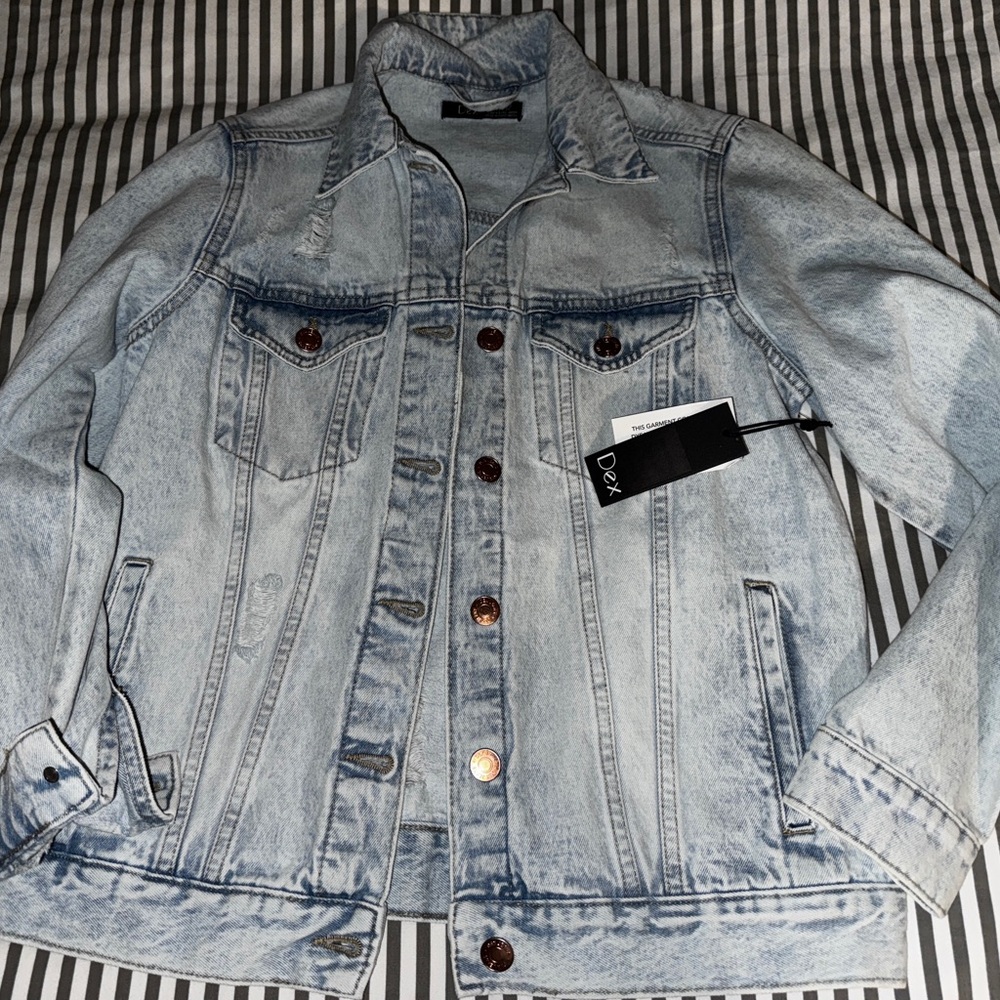 Dex Light Blue Distresses Jean Jacket